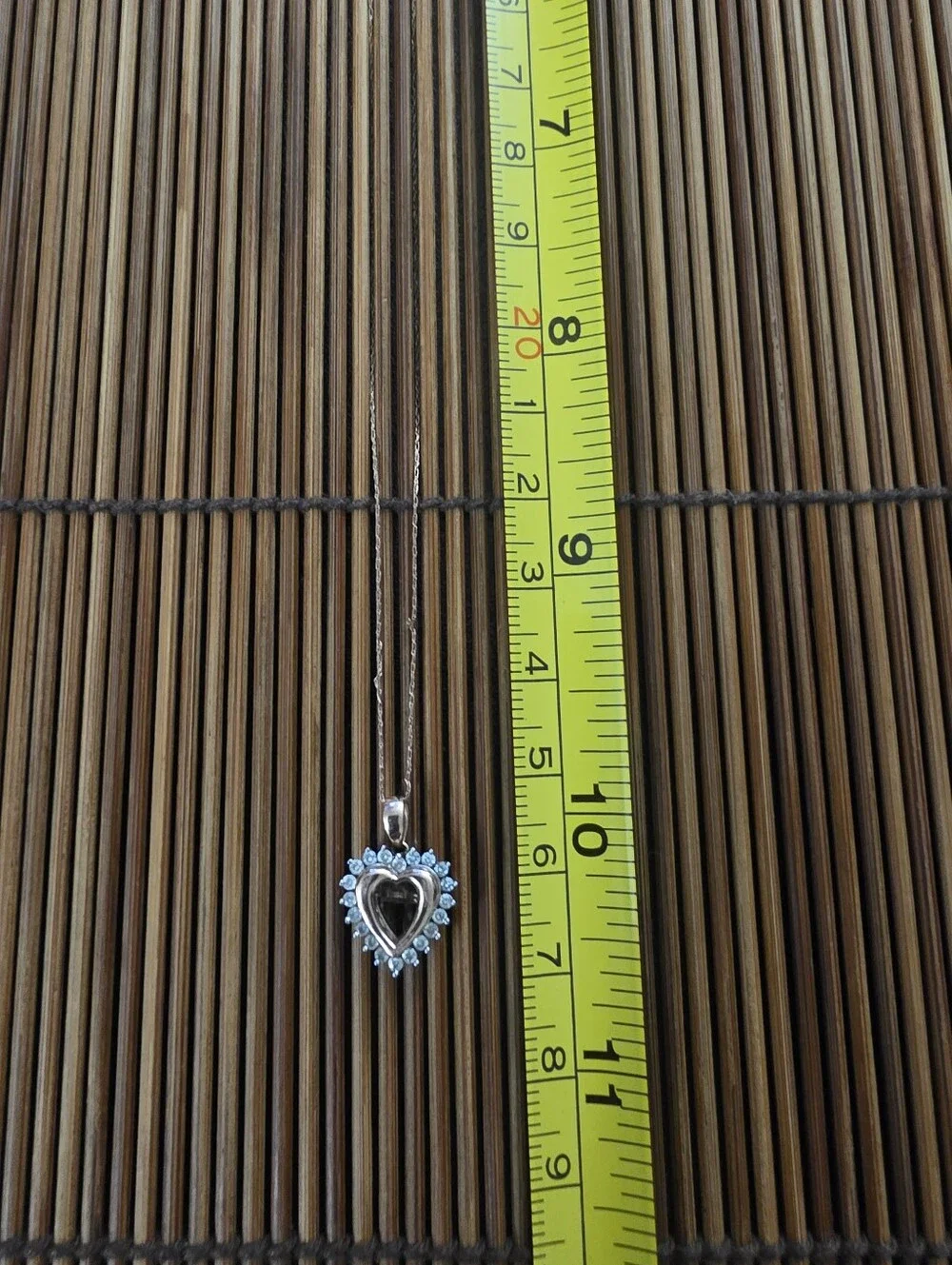 10k Diamond Heart Rose Gold Necklace (Vintage)